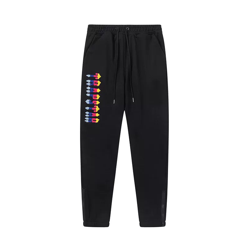 Trapstar autumn and winter casual sports suit hooded sweatshirt pants pullover simple letter drawstring top pants (44)