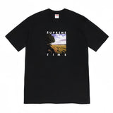 Supreme "Time" Landscape Graphic T-Shirt – Heavyweight 240g Cotton Streetwear Tee
