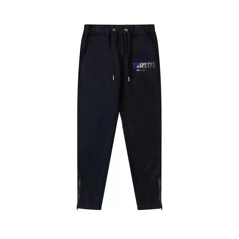 Trapstar autumn and winter casual sports suit hooded sweatshirt pants pullover simple letter drawstring top pants (10)