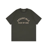 FOG double-line ESSENTIALS short-sleeved T-shirt men European and American couples trendy brand round neck loose cleanfit half-sleeved women (29)