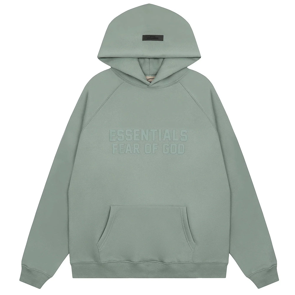 FOG double line heavyweight high street trendy brand hooded sweatshirt with plush loose sweatshirt jacket suitable for men and women, youthful and popular style (37)