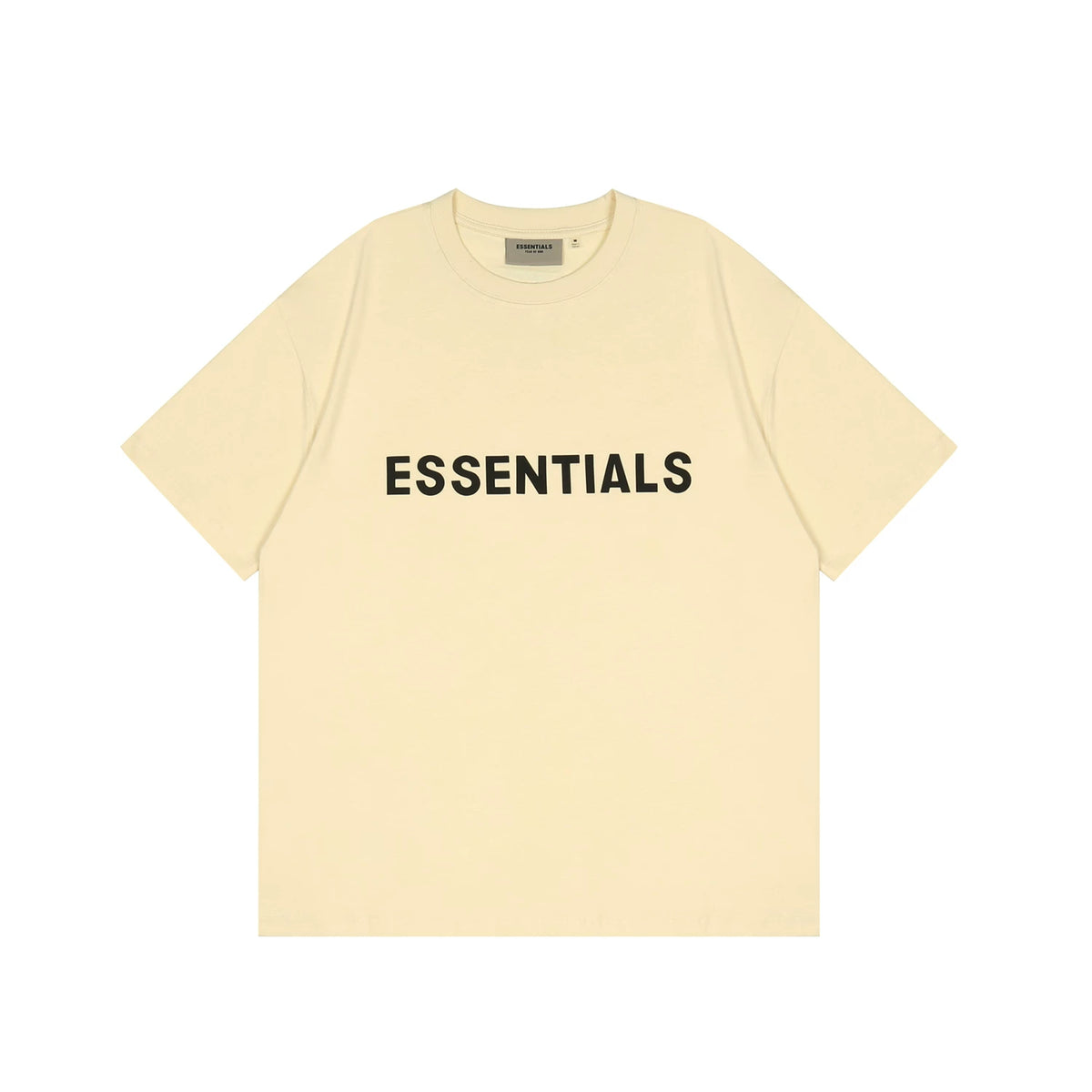 ESSENTIALS Short sleeved T-shirt European and American High Street FOG Double Line Men's and Women's American Trendy Brand Pure Cotton Round Neck Loose Set (4)