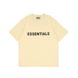 ESSENTIALS Short sleeved T-shirt European and American High Street FOG Double Line Men's and Women's American Trendy Brand Pure Cotton Round Neck Loose Set (4)