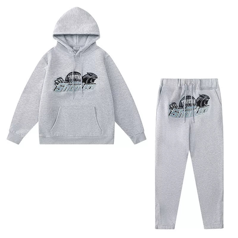 American tide trapstar blue gray tiger head gradient towel embroidered men's and female couple sweater trousers casual set (9)