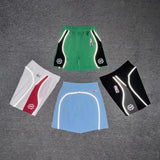 Broken Planet Color‑Block Basketball Mesh Shorts, 4 Colors Unisex Retro Street Sport Shorts