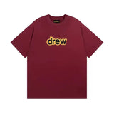 Drew House Logo Short Sleeve T‑Shirt, Burgundy