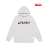 Supreme Mixed Font Hoodie – White