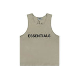 FOG short sleeved FEAR OF GOD double line ESSENTIALS chest letter sleeveless vest base shirt men's T-shirt (3)