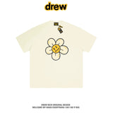 Drew House Daisy Smiley Graphic Oversized Cotton T-Shirt, Off White