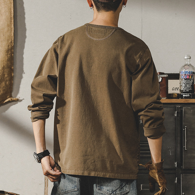 #XW-2315# American retro long-sleeved T-shirt base layer