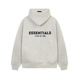 FOG ESSENTIALS Fashion High Street Letter Plush Autumn/Winter Casual Plush Hooded Sweatshirt Pants Set for Men (2)