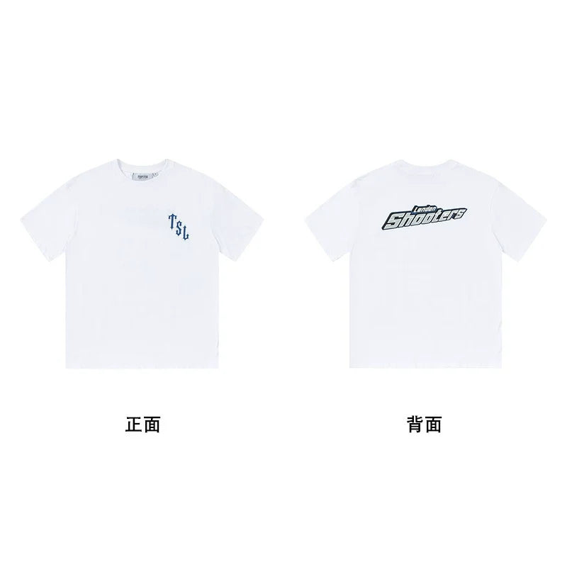Trapstar short-sleeved T-shirt summer 2025 new letter print men and women casual loose round neck European and American trendy ins (4)