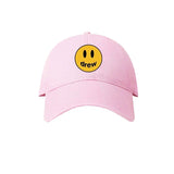 Drew House Smiley Face Baseball Cap, Pink