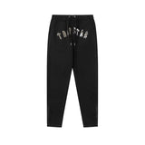 Trapstar autumn and winter casual sports suit hooded sweatshirt pants pullover simple letter drawstring top pants (42)