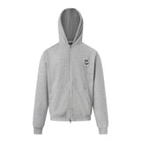 Broken Planet Badge Logo Heather Grey Zip Hoodie