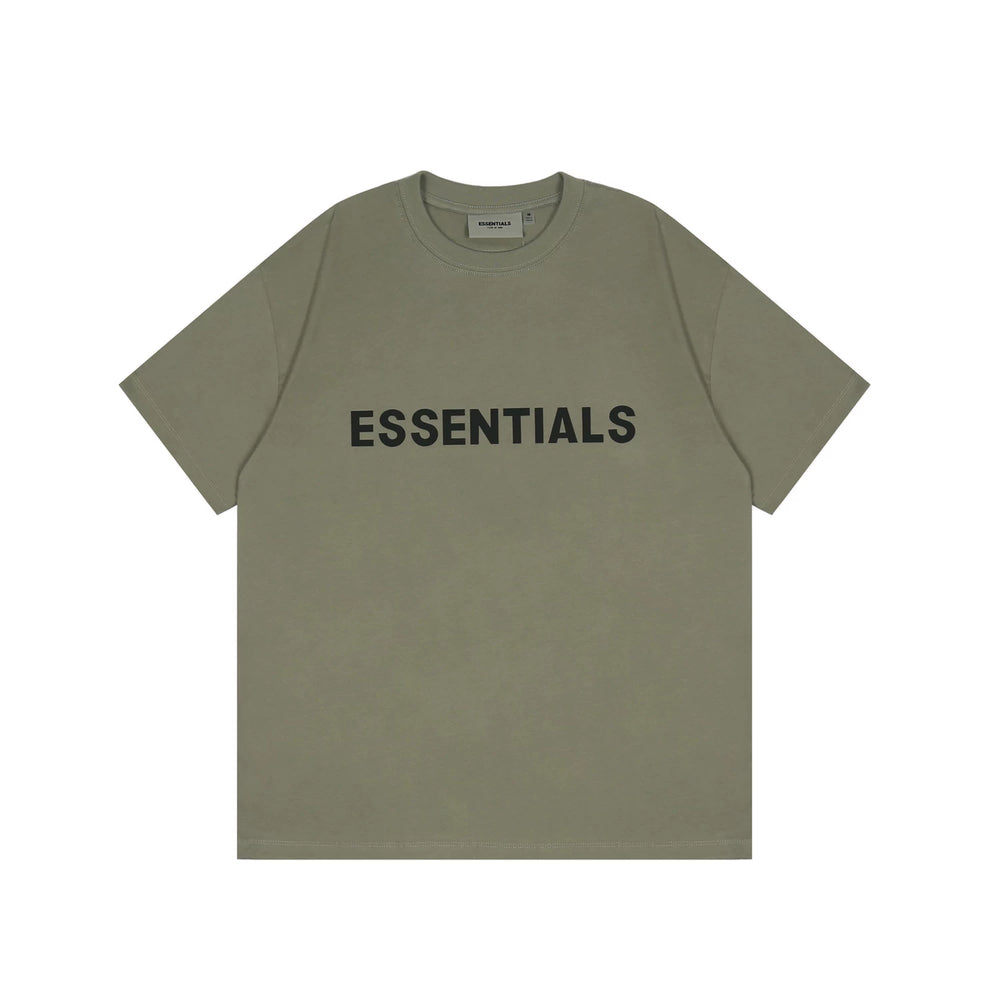 FOG double-line ESSENTIALS short-sleeved T-shirt men European and American couples trendy brand round neck loose cleanfit half-sleeved women (8)