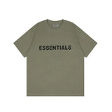 FOG double-line ESSENTIALS short-sleeved T-shirt men European and American couples trendy brand round neck loose cleanfit half-sleeved women (8)