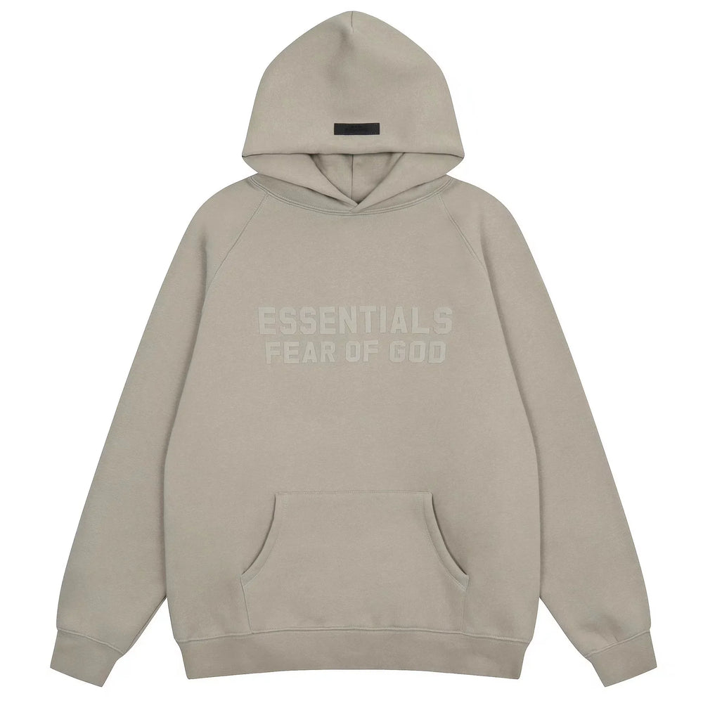 FOG double line heavyweight high street trendy brand hooded sweatshirt with plush loose sweatshirt jacket suitable for men and women, youthful and popular style (40)