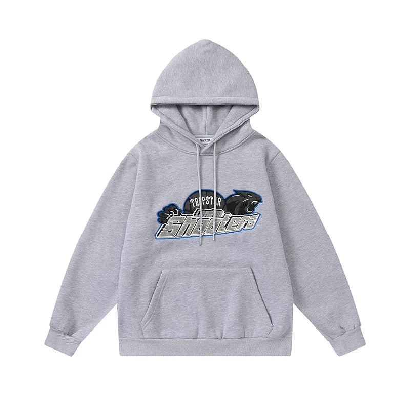 Trapstar niche trendy brand sweatshirt trousers sports leisure suit men and women couple autumn and winter plus velvet letter embroidery (36)