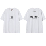 ESSENTIALS Short sleeved T-shirt European and American High Street FOG Double Line Men's and Women's American Trendy Brand Pure Cotton Round Neck Loose Set (15)