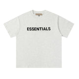 ESSENTIALS Short sleeved T-shirt European and American High Street FOG Double Line Men's and Women's American Trendy Brand Pure Cotton Round Neck Loose Set (6)