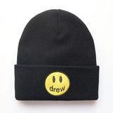 Drew House Smiley Face Knit Beanie, Black