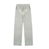 Sp5der Rhinestone Letter Graphic Grey Casual Sweatpants
