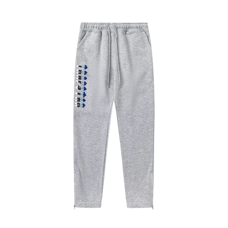 Trapstar autumn and winter casual sports suit hooded sweatshirt pants pullover simple letter drawstring top pants (2)