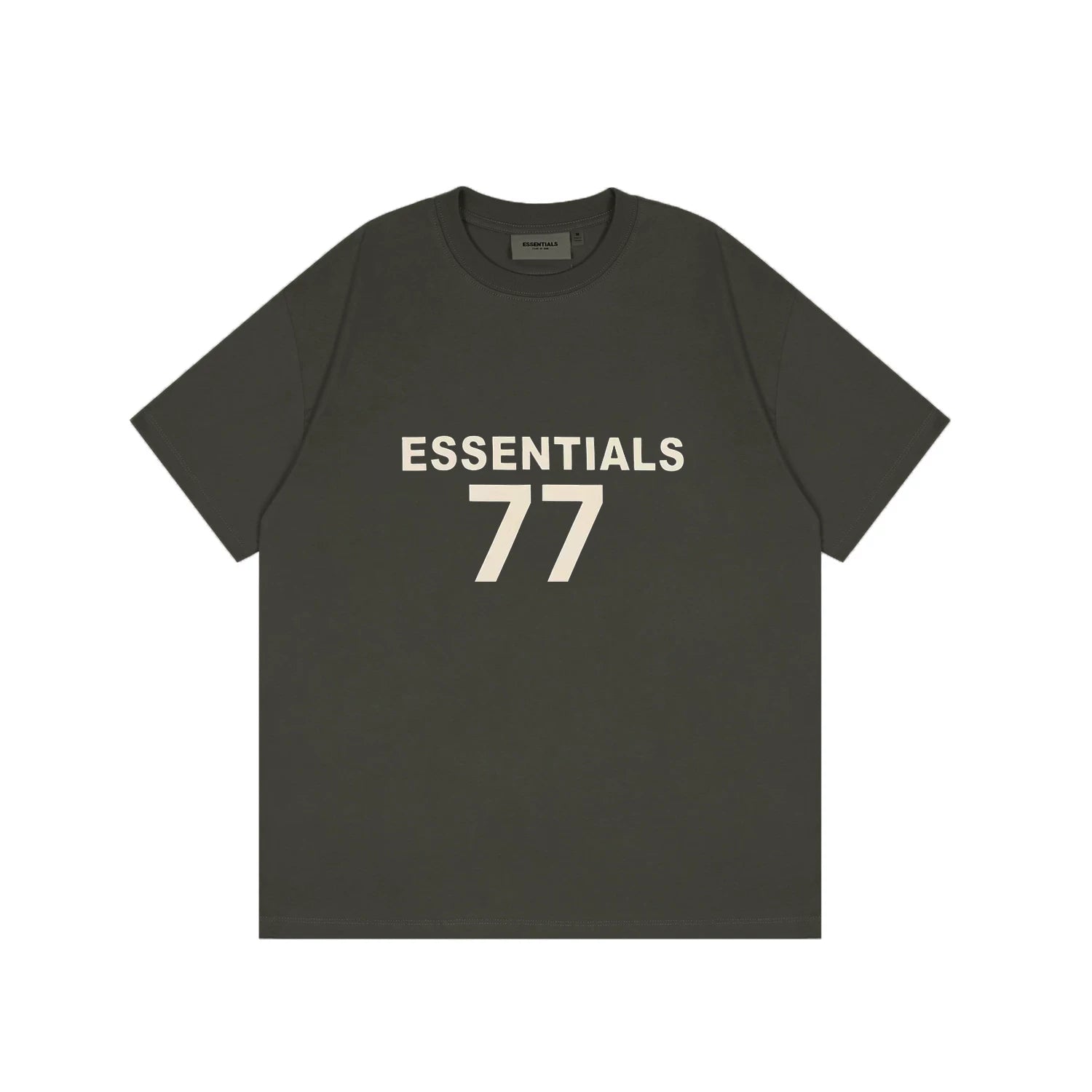 FOG double-line ESSENTIALS short-sleeved T-shirt men European and American couples trendy brand round neck loose cleanfit half-sleeved women (32)