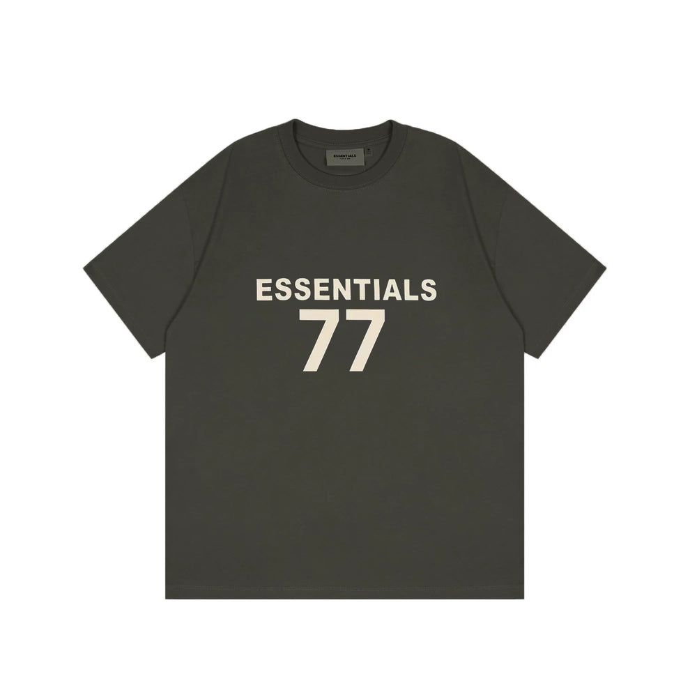 FOG double-line ESSENTIALS short-sleeved T-shirt men European and American couples trendy brand round neck loose cleanfit half-sleeved women (32)