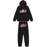American tide trapstar blue gray tiger head gradient towel embroidered men's and female couple sweater trousers casual set (6)