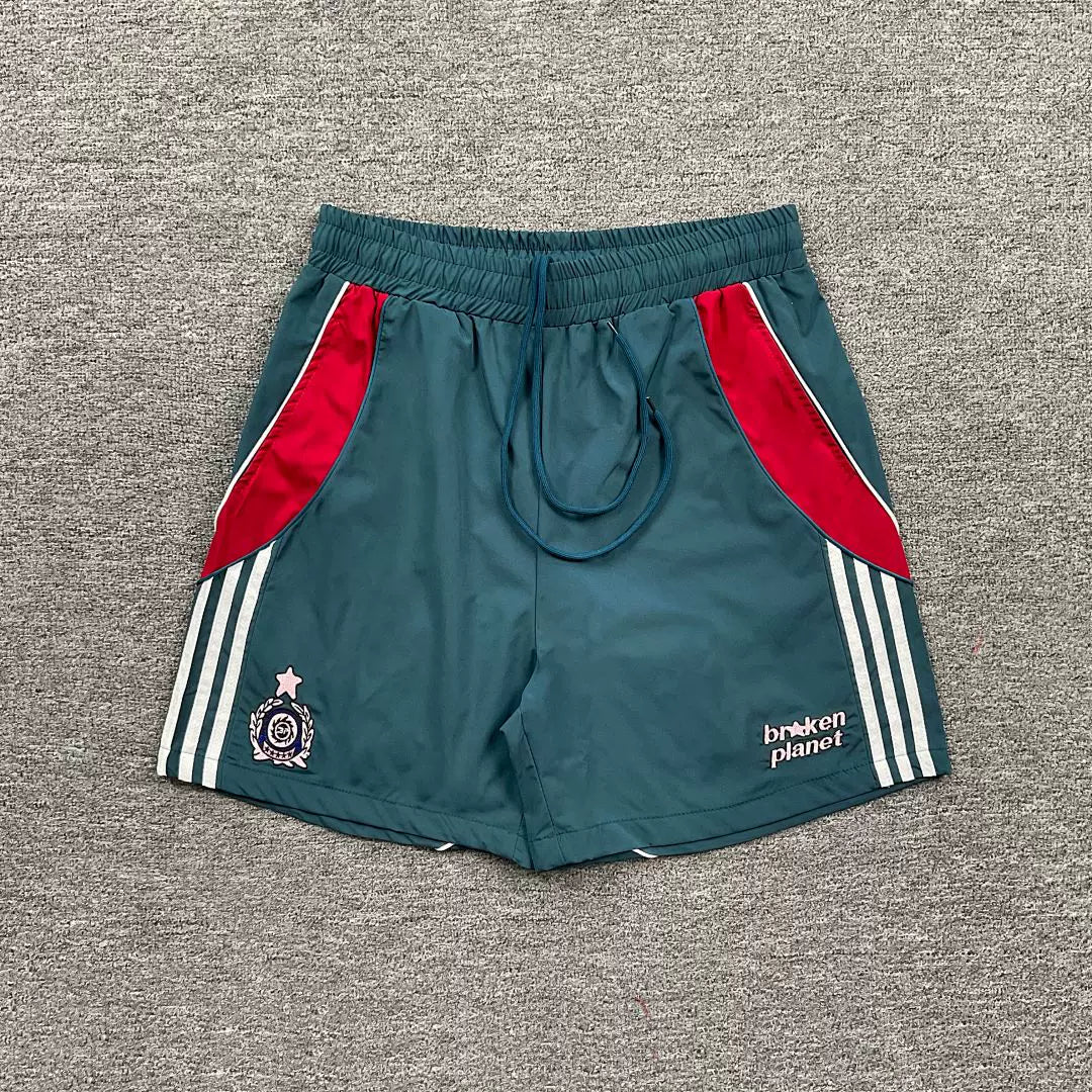 Broken Planet 3‑Stripe Retro Track Shorts (4 Colors)
