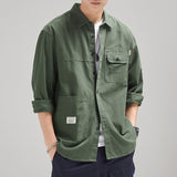 #TC-Z732# Japanese retro casual long-sleeved shirt