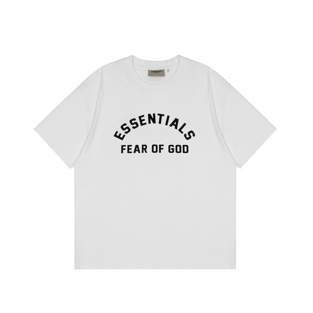 FOG double-line ESSENTIALS short-sleeved T-shirt men European and American couples trendy brand round neck loose cleanfit half-sleeved women (28)