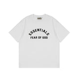 FOG double-line ESSENTIALS short-sleeved T-shirt men European and American couples trendy brand round neck loose cleanfit half-sleeved women (28)