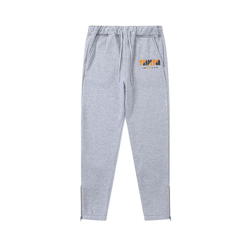 Trapstar autumn and winter casual sports suit hooded sweatshirt pants pullover simple letter drawstring top pants (8)