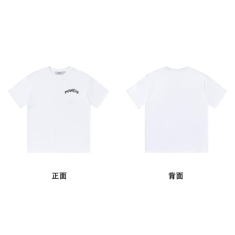 Trapstar short-sleeved T-shirt summer 2025 new letter print men and women casual loose round neck European and American trendy ins (10)