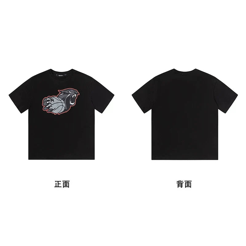 Trapstar short-sleeved T-shirt summer 2025 new letter print men and women casual loose round neck European and American trendy ins (3)