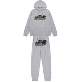 American tide trapstar blue gray tiger head gradient towel embroidered men's and female couple sweater trousers casual set (1)