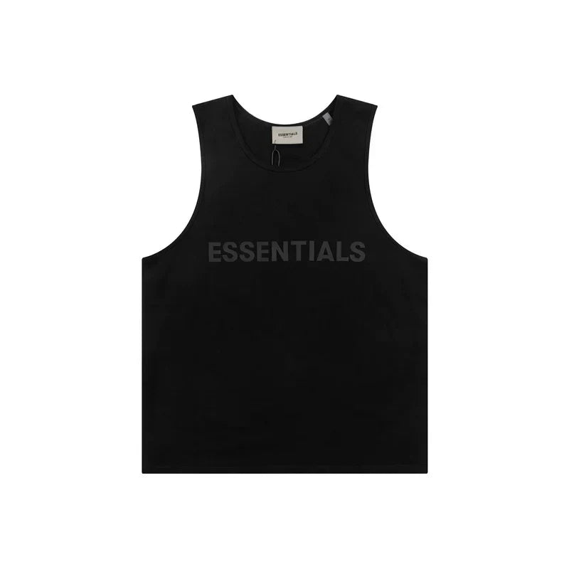 FOG short sleeved FEAR OF GOD double line ESSENTIALS chest letter sleeveless vest base shirt men's T-shirt (6)
