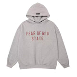 FOG double line heavyweight high street trendy brand hooded sweatshirt with plush loose sweatshirt jacket suitable for men and women, youthful and popular style (32)