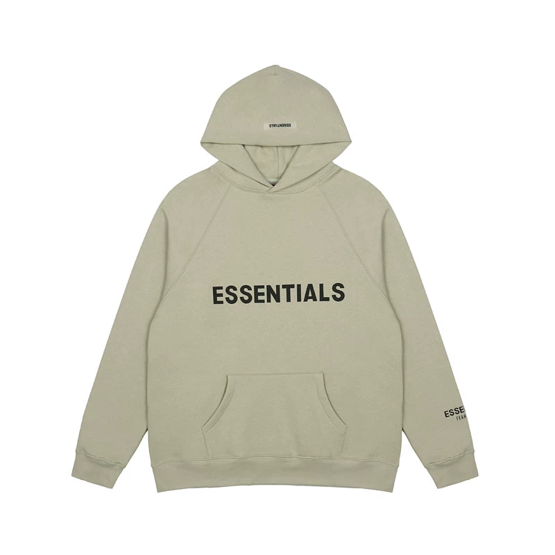 FOG double line heavyweight high street trendy brand hooded sweatshirt with plush loose sweatshirt jacket suitable for men and women, youthful and popular style (18)
