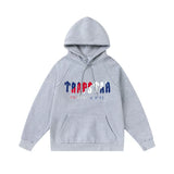 Trapstar autumn and winter casual sports suit hooded sweatshirt pants pullover simple letter drawstring top pants (6)