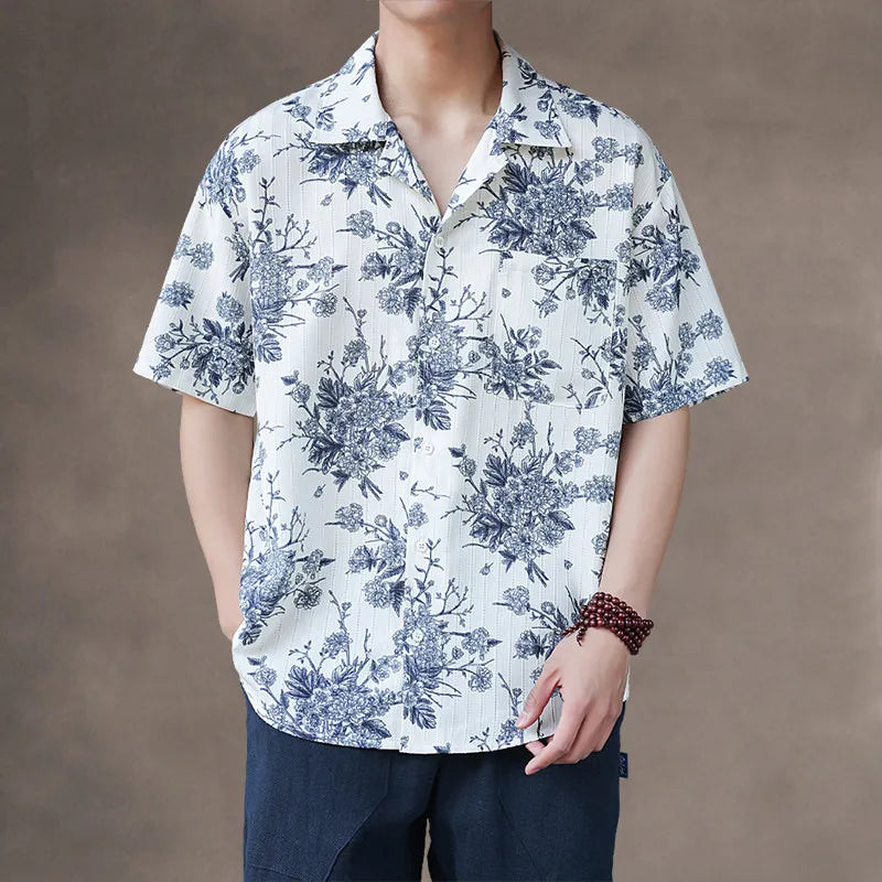 #B378-1926# Japanese-style printed short-sleeved T-shirt
