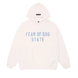FOG double line heavyweight high street trendy brand hooded sweatshirt with plush loose sweatshirt jacket suitable for men and women, youthful and popular style (31)