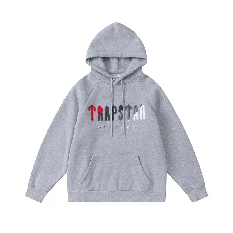 Trapstar autumn and winter casual sports suit hooded sweatshirt pants pullover simple letter drawstring top pants (12)