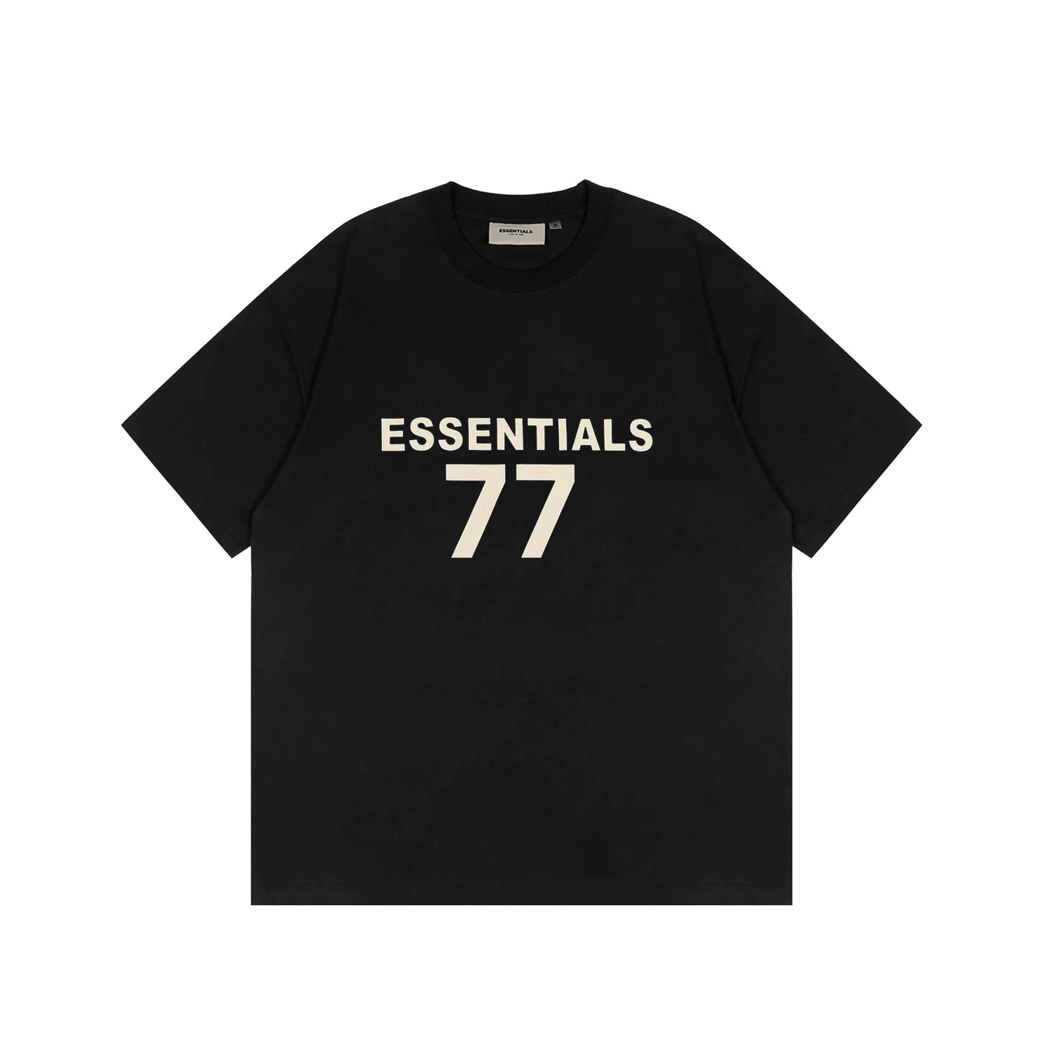 ESSENTIALS Short sleeved T-shirt European and American High Street FOG Double Line Men's and Women's American Trendy Brand Pure Cotton Round Neck Loose Set (17)