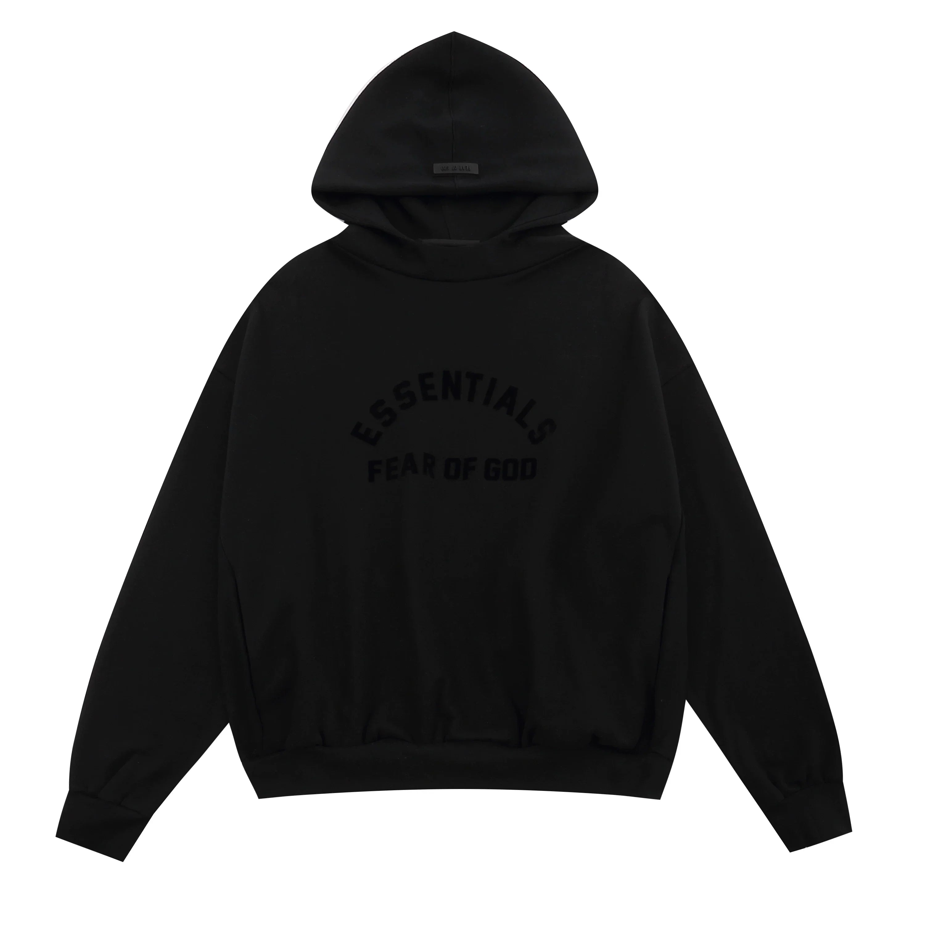 FOG double line heavyweight high street trendy brand hooded sweatshirt with plush loose sweatshirt jacket suitable for men and women, youthful and popular style (26)