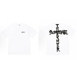 Supreme × Thrasher Cross Logo Tee – White