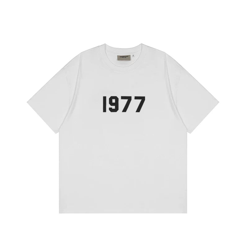 FOG double-line ESSENTIALS short-sleeved T-shirt men European and American couples trendy brand round neck loose cleanfit half-sleeved women (18)